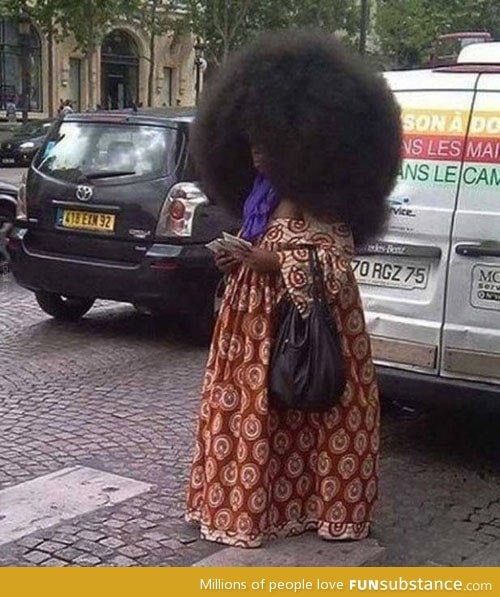 That is one huge afro