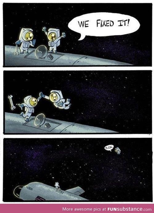 Never high-five in space