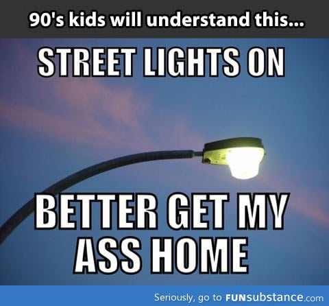 When the street lights went on…