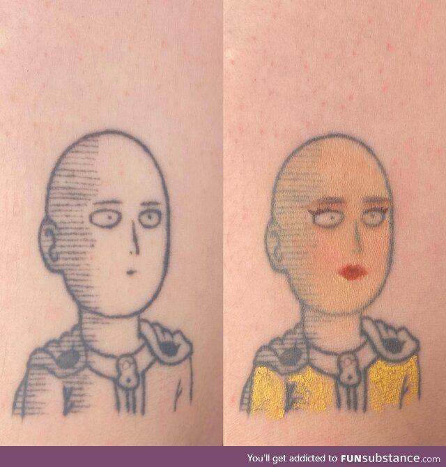 Yassified my boyfriend’s tattoo today
