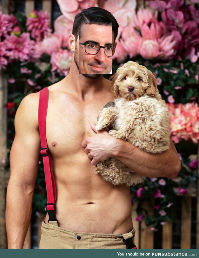 Sexy english man with dog