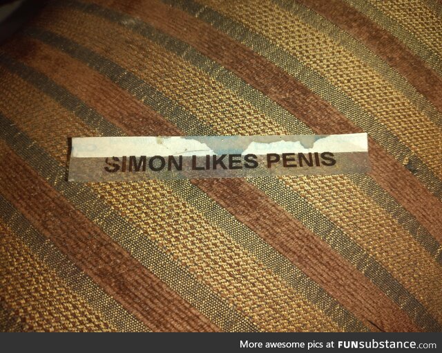 Just found this down the side of my second-hand couch