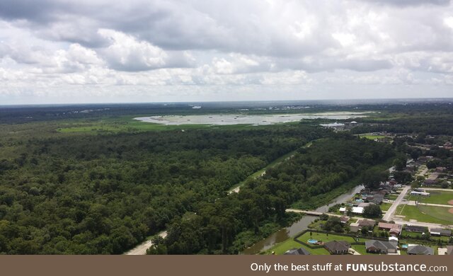 This is 400 feet up on an antenna tower that I used to work on