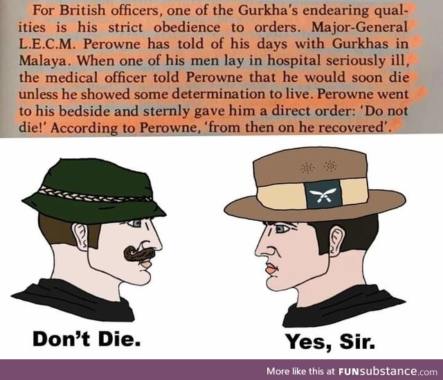 Gurkhas arent human