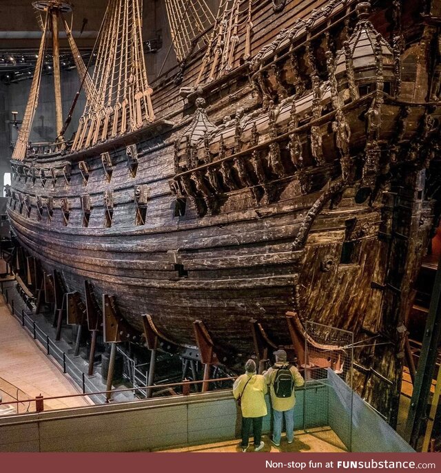 The Swedish warship Vasa. Today Vasa is the world's best preserved 17th century ship and