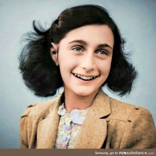 Colorized photo of Anne Frank (1942)