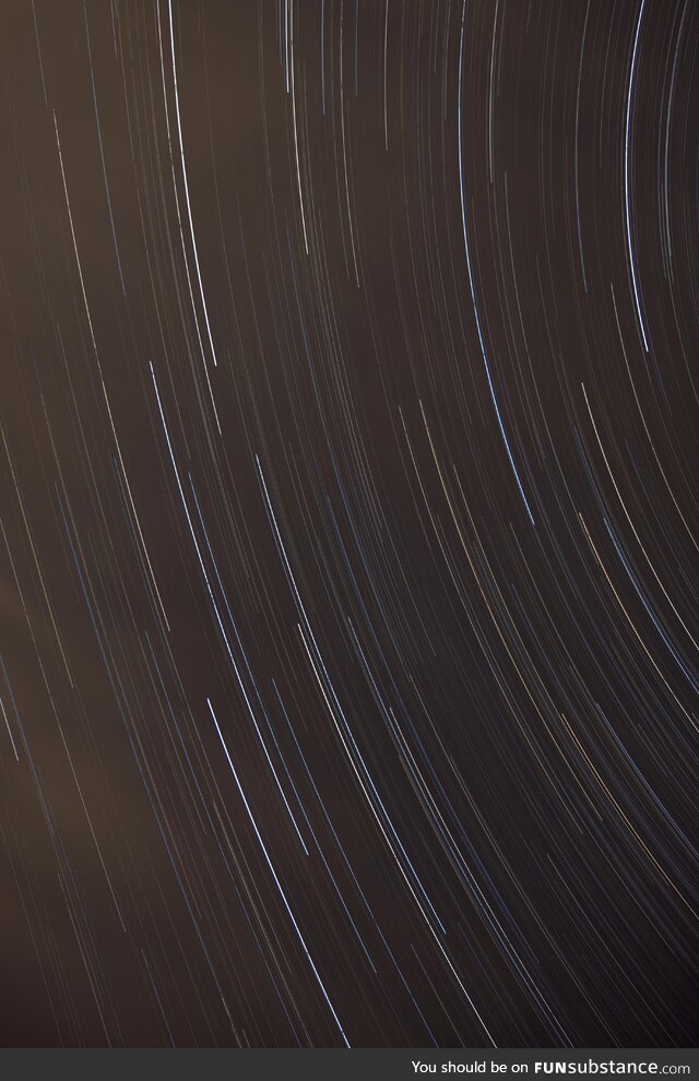 Some startrails I took recently, gave me a weird optical illusion effect while editing it