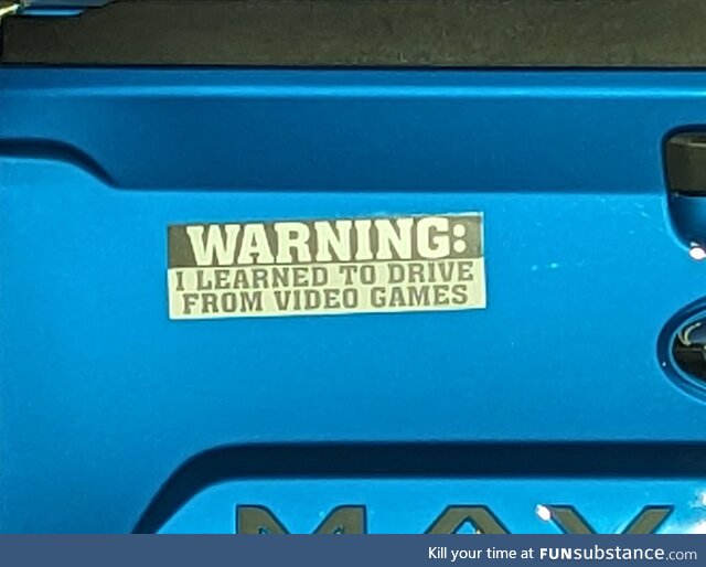 Based on my observations of this driver on the road, I believe this sticker to be 100%