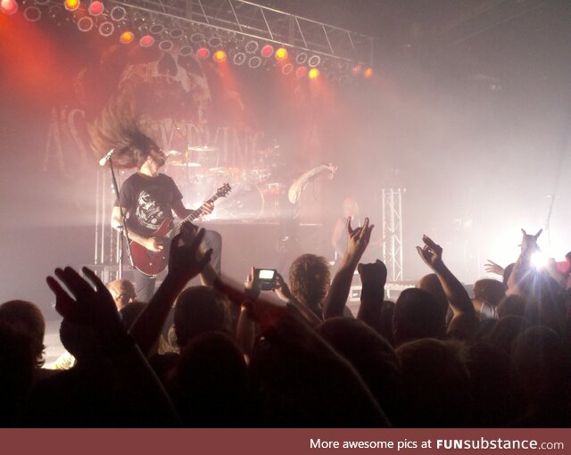 Surprisingly good cell phone picture I took at a metal show in 2010