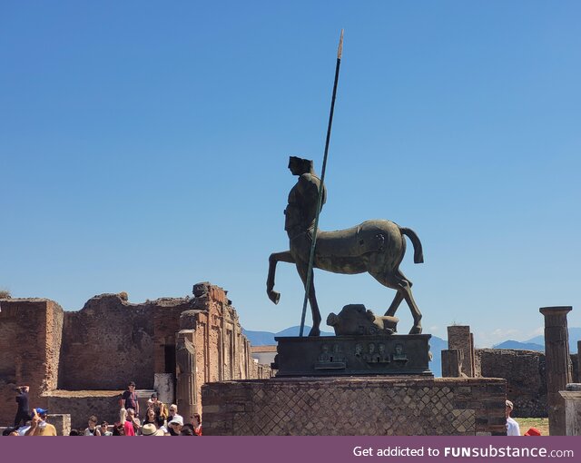 Piazza in Pompeii, Italy