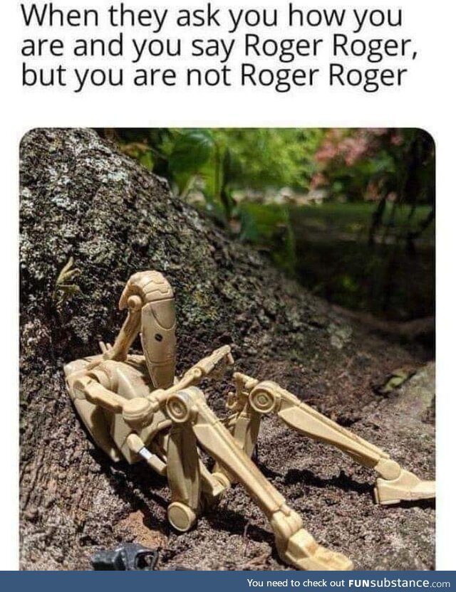 You have to say you're fine and you're not