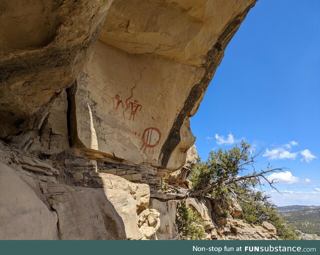 [OC] Pictograph above I-70 in central Utah