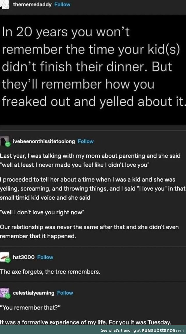 Early memories last