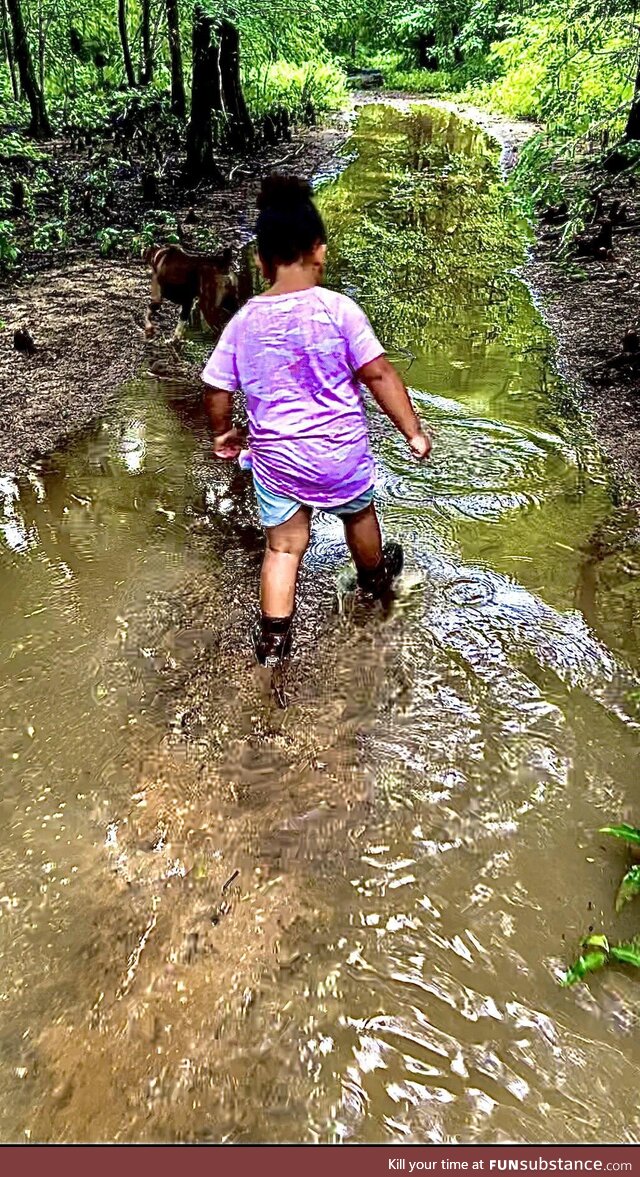 My granddaughter love’s walking in the woods with me. “PRICELESS “