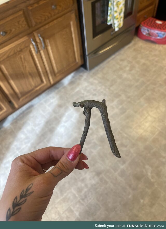 My kid came home from the bus stop and declared that he had found a "stick of pie", and