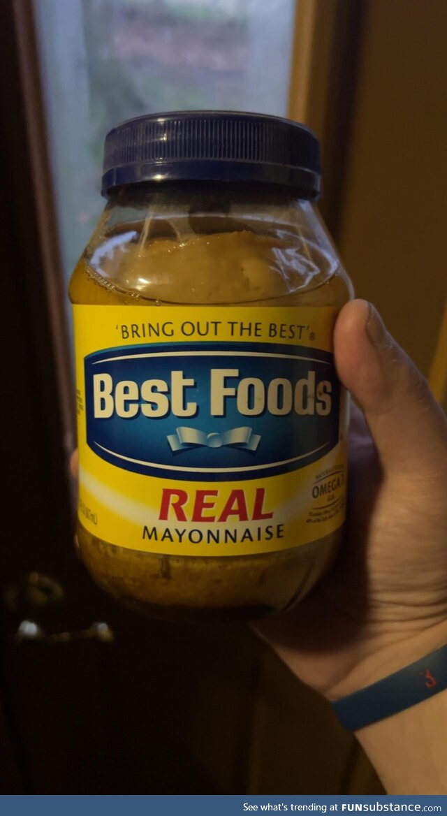 Cleaning out my parents house and found a jar of 23 year old Mayonnaise…