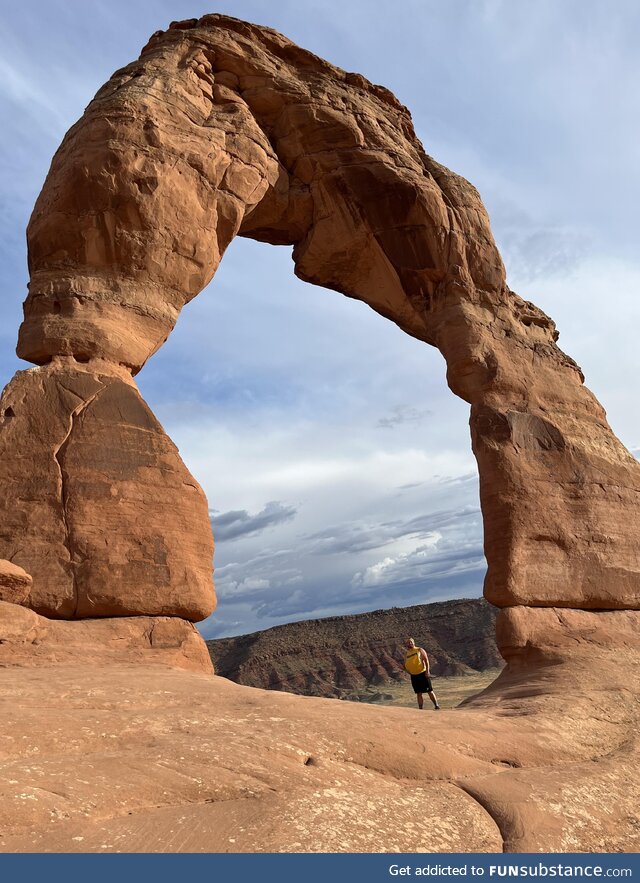 Almost died making the climb but it was worth it to get up and see Delicate Arch