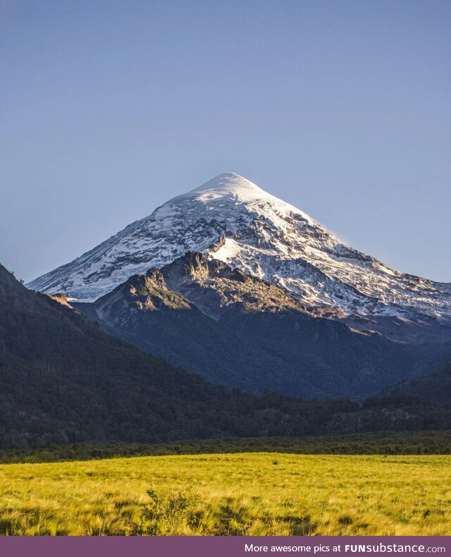 Picture from when I traveled to this inactive volcano south america, it's called Lanin