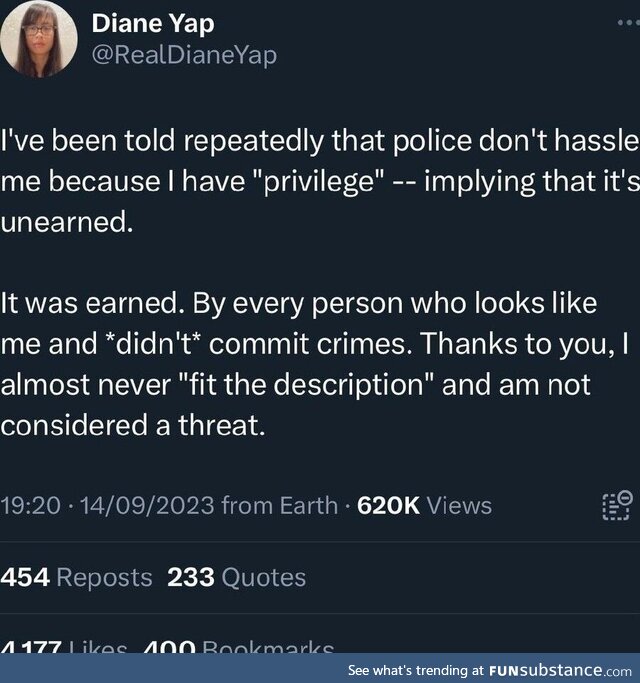 I am not considered a threat (threateningly)