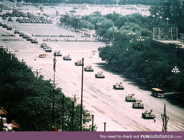 An angle of tank man in Tiananmen square that you've likely never seen