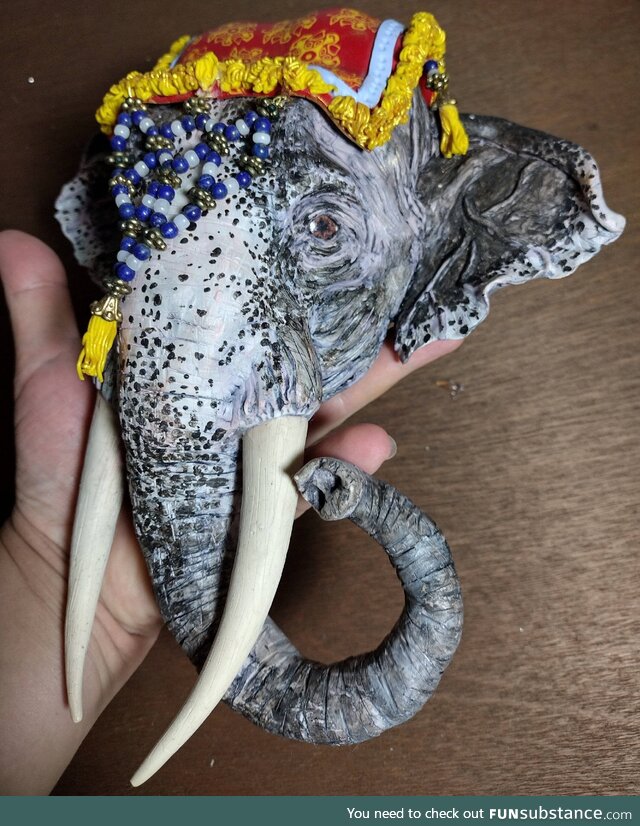 An elephant sculpture I made