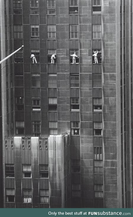 Window washers New York City, New York (1958)