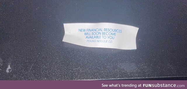 Injured my knee at work, unsure how long I’ll be out. Got this fortune today… workers