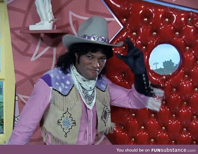 Before he was Morpheus, he was Cowboy Curtis on Pee-Wee’s Playhouse