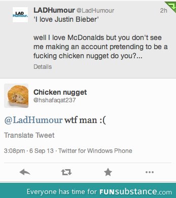 Fake chicken nuggets