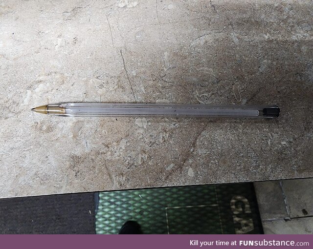 I finished a pen without losing it