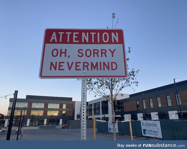 Real sign at a new development in Denver