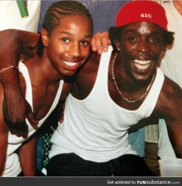 Michael K. Williams (RIP) with Michael B. Jordan. ????