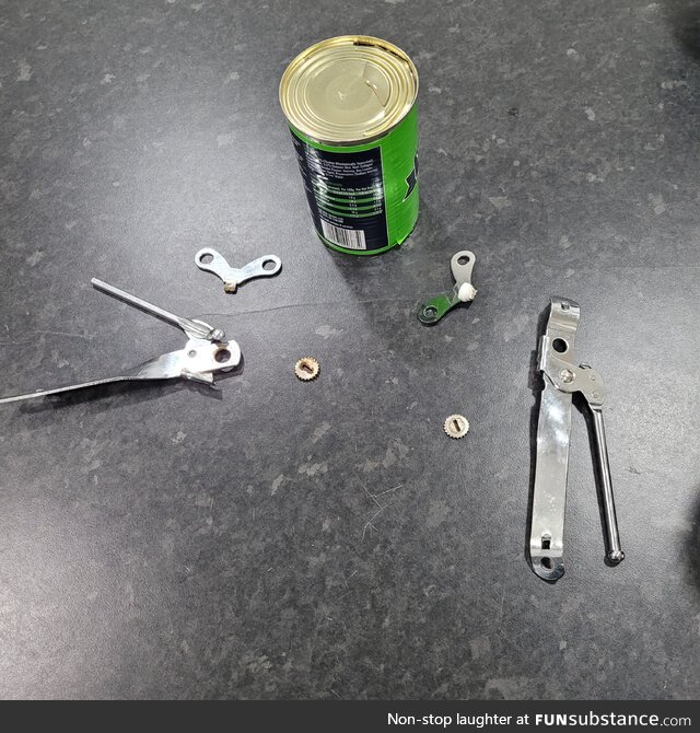 I just wanted to open a can of hot dogs