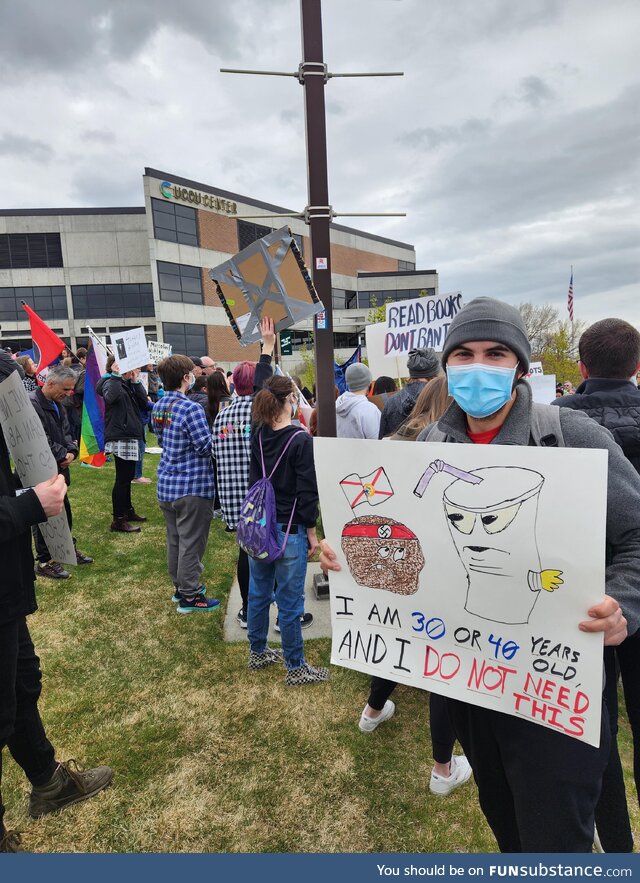 Protesting Ron DeSantis at Utah Valley University