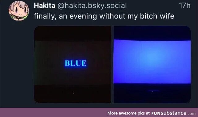 Featuring blue