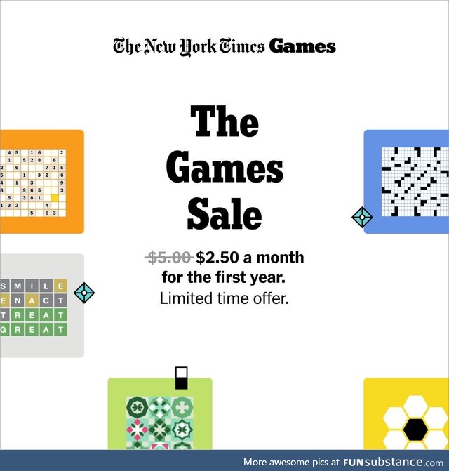 Enjoy the full Games experience for $2.50 a month — Spelling Bee, Wordle, The Crossword