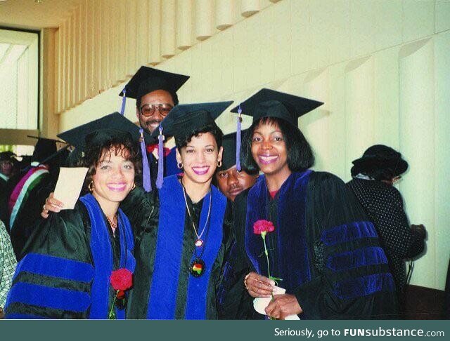 Here's Kamala Harris graduating from UCSF with a law degree in 1989