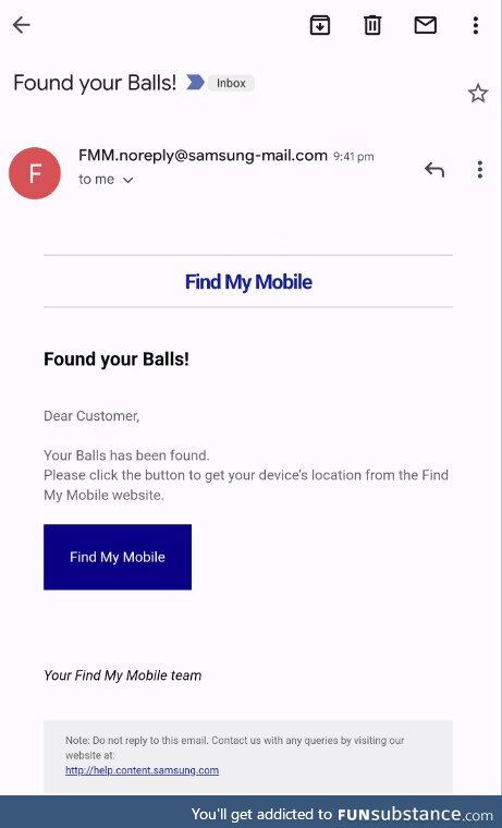 Why thank you Samsung
