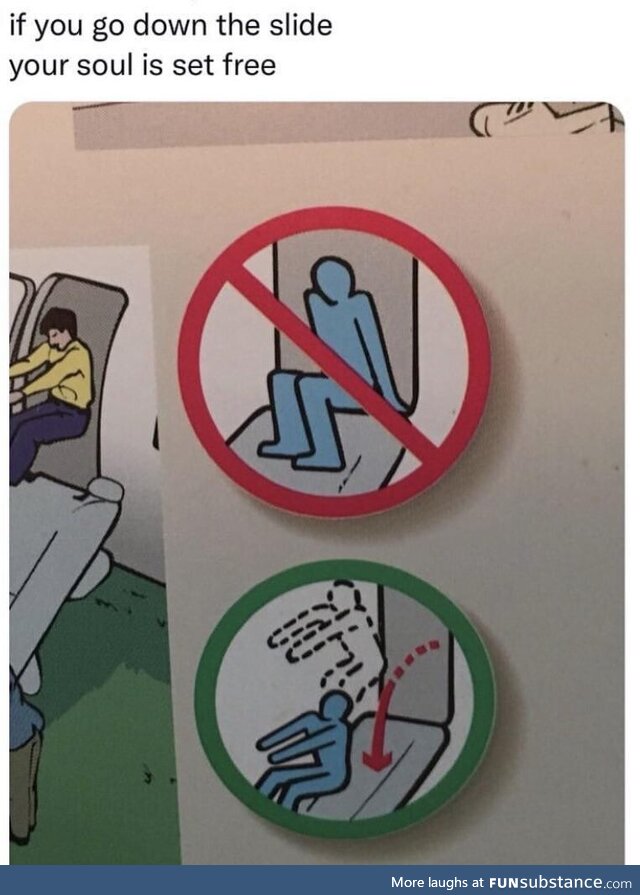 Airplane emergency exits take you to the astral plane apparently?