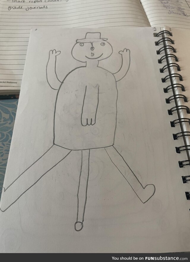 SIL is an elementary art teacher - one of her students practicing perspective on a piece