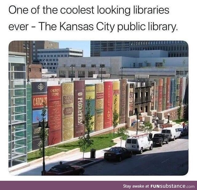 One of the coolest looking libraries in ever - The Kansas City public library