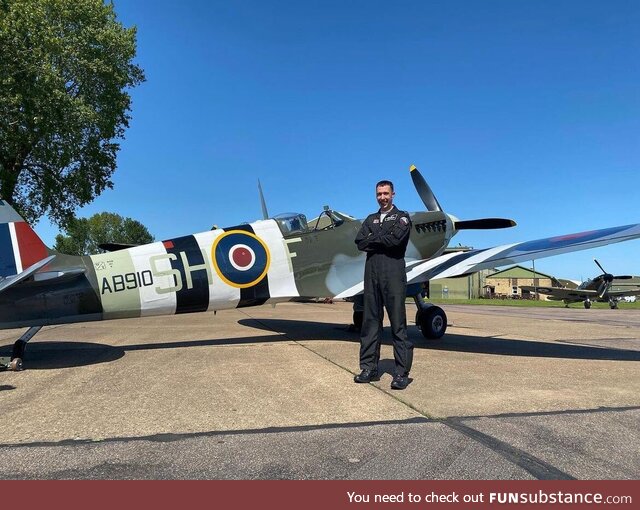 Pilot Sqn Ldr Mark Long who sadly lost his life during a D Day remembrance flypast