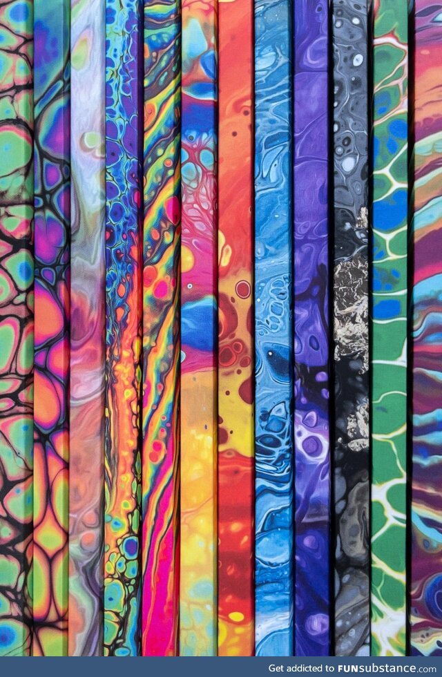 Colorful notebook spines