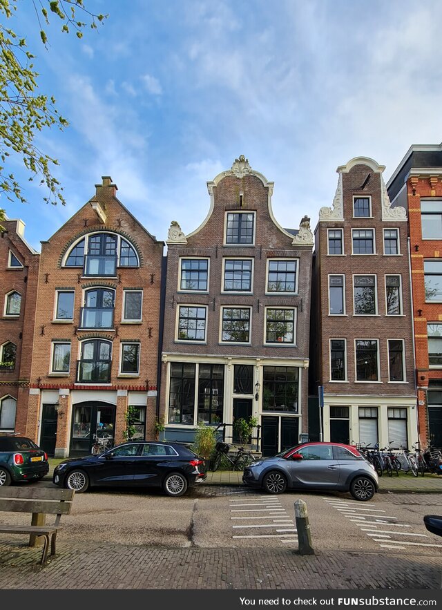 A crooked house in Amsterdam