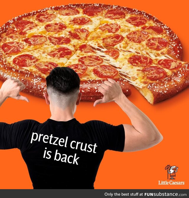 Pretzel Crust is back at Little Caesars!