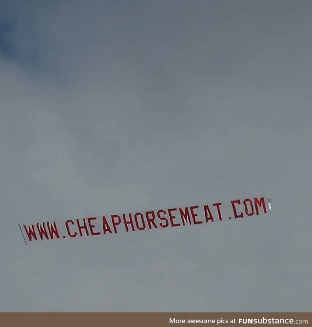 This banner just flew over the Grand National (UK's biggest horse race)