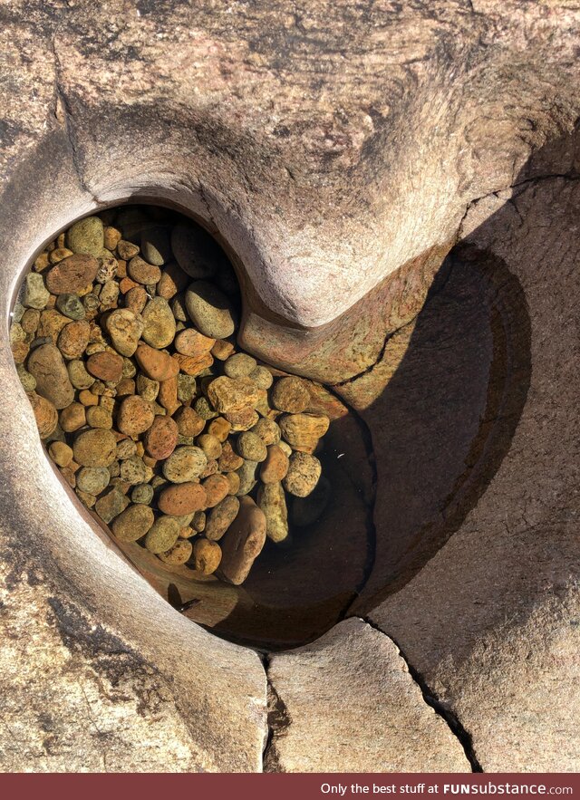 Nature curved this rock with Love 