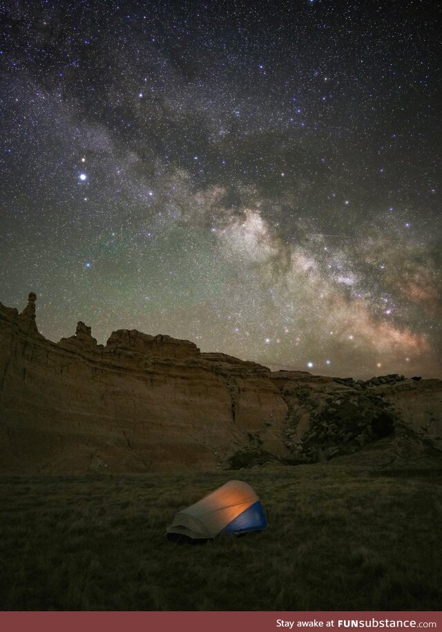 Got up at 3am to catch the Milky Way rising over the horizon [OC]