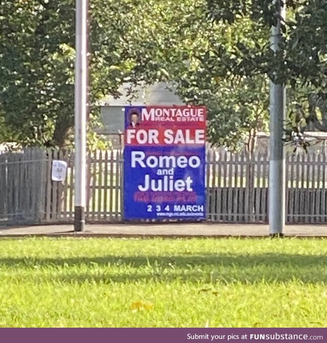 What a perfect sponsor for the school play