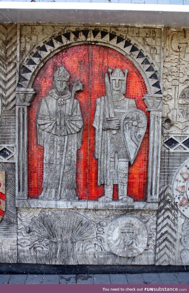 Part of a larger mural, Hare Lane, Gloucester. Made by Henry and Joyce Collins